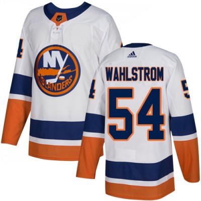 Adidas New York Islanders #54 Oliver Wahlstrom White Road Authentic Stitched NHL Jersey